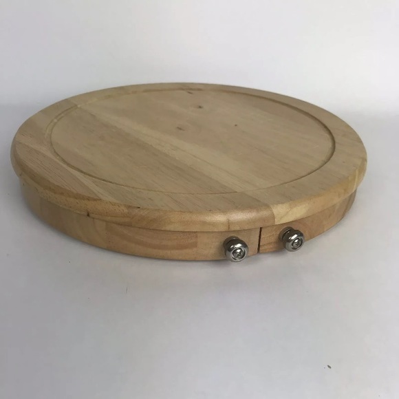 Charcuterie board Grazing Wood Set utensils 10 in round - Picture 6 of 8